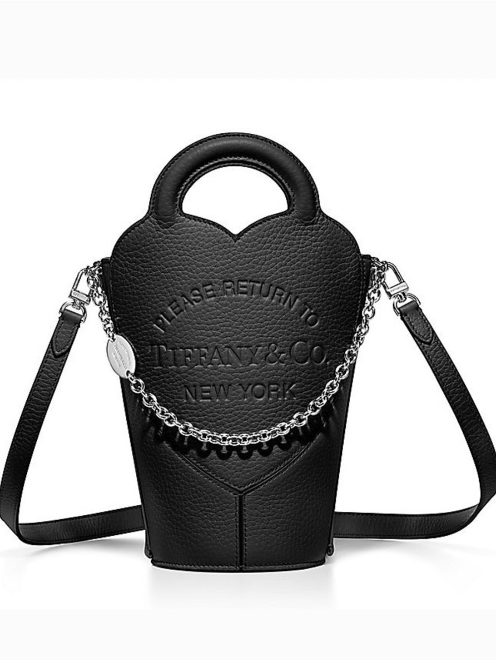 Authentic Tiffany & Co. Return to Tiffany Handbag in Black